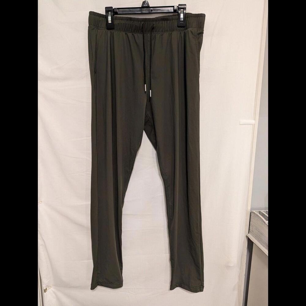 Zyia Women's Green Drawstring Nylon/Spandex Activewear Running Pants Size Medium